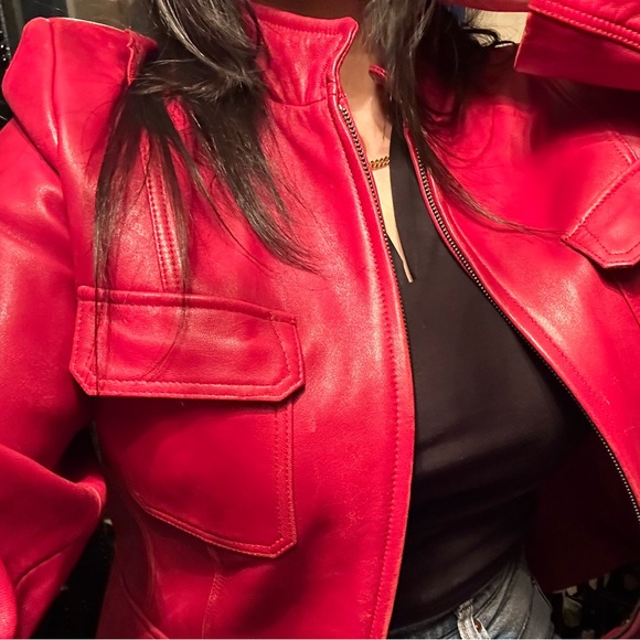 🦇 Vintage Liz Claiborne Leather Jacket 🖤 - Picture 2 of 3